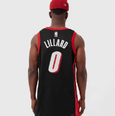 Nike NBA Damian Lillard Portland Trail Blazers  Swingman Jersey - Image 2