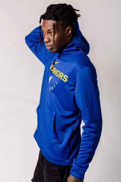 Nike NBA Golden State Warriors Spotlight PO Hoodie - Rush Blue - Image 2