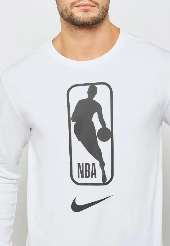Nike NBA Logo Dri-Fit Long-Sleeve Team 31 T-Shirt/Hosszú Ujjú Póló - Fehér/Fekete - Image 2