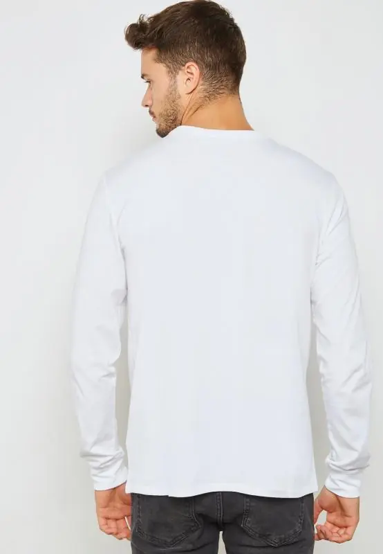 Nike NBA Logo Dri-Fit Long-Sleeve Team 31 T-Shirt/Hosszú Ujjú Póló - Fehér/Fekete - Image 3