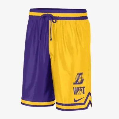 Nike NBA Los Angeles Lakers Courtside Graphic Shorts Amarillo/Field Purple/Black