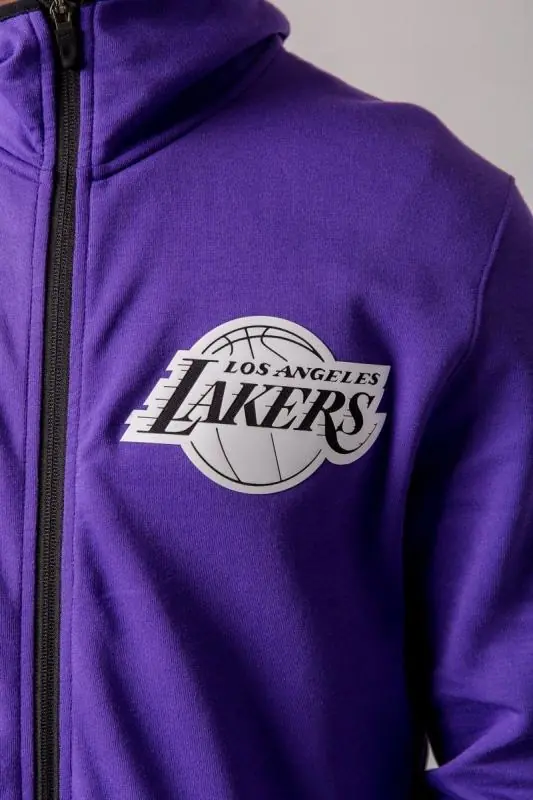 Nike NBA Los Angeles Lakers Dry Showtime Full-Zip Hoodie/Cipzáros Pulóverek - Lila/Fekete/Fehér - Image 4
