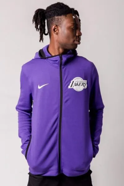Nike NBA Los Angeles Lakers Dry Showtime Full-Zip Hoodie - Purple/Black/White