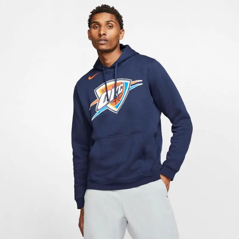 Nike NBA Oklahoma City Thunder Club Fleece Hoodie/Pulóver - Matróz Kék