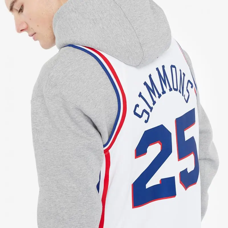 Nike NBA Philadelphia 76Ers Ben Simmons Association Edition Swingman Jersey/Kosaras Mez - White - Image 4