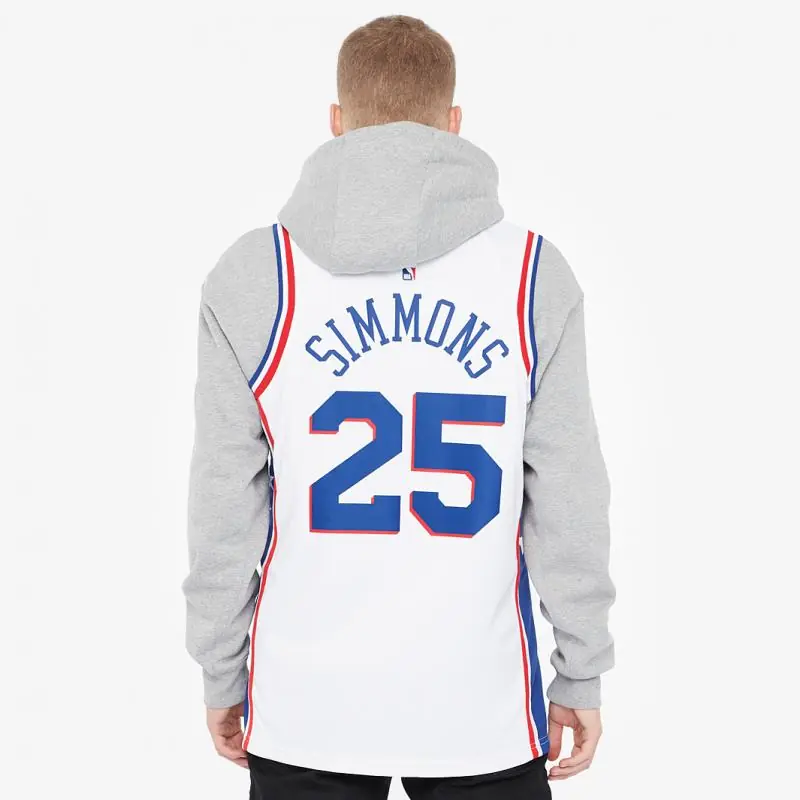 Nike NBA Philadelphia 76Ers Ben Simmons Association Edition Swingman Jersey/Kosaras Mez - White - Image 5
