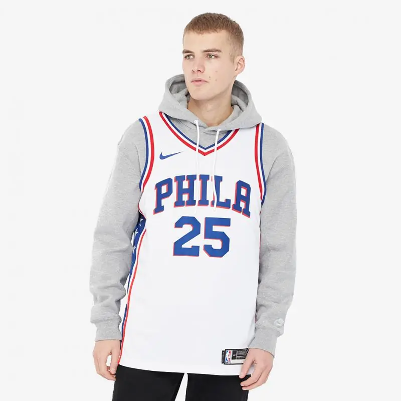 Nike NBA Philadelphia 76Ers Ben Simmons Association Edition Swingman Jersey/Kosaras Mez - White