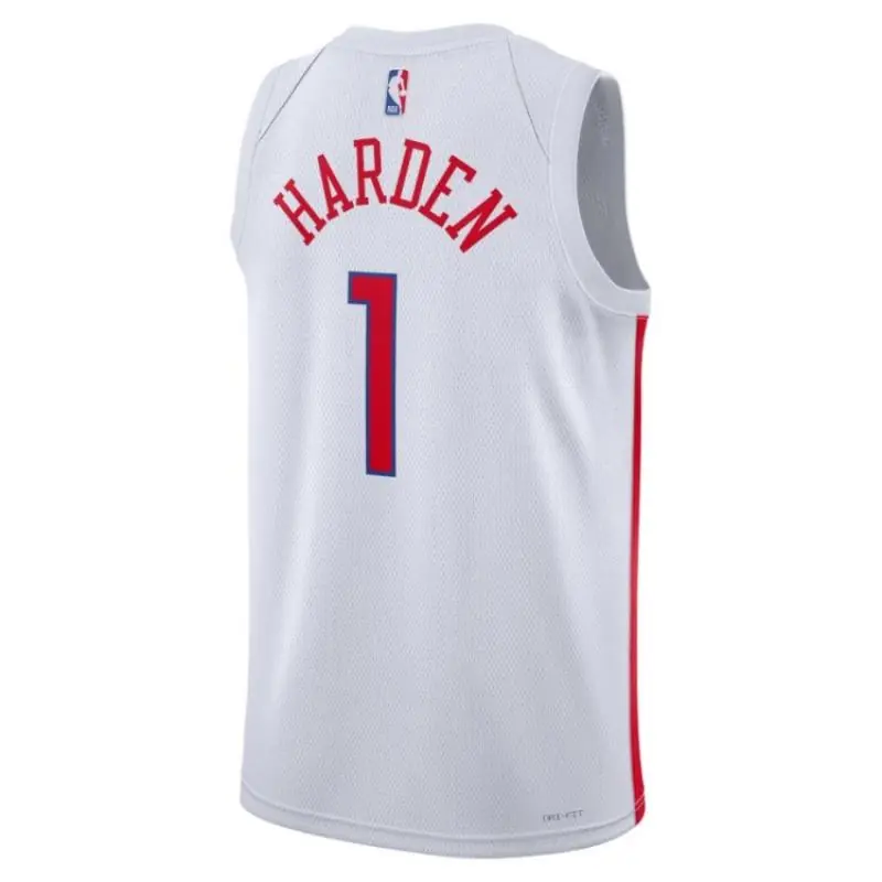 Nike NBA Philadelphia 76ers James Harden City Edition Swingman Jersey/Kosaras Mez - White - Image 2