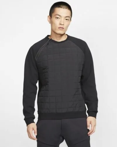 Nike Quilted Crewneck 'Black'