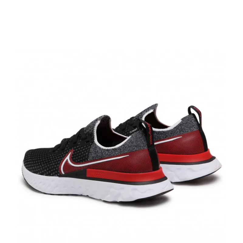 Nike React Infinity Run Flyknit 'Black University Red' - Image 2
