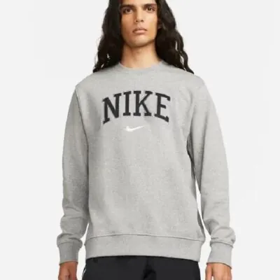 Nike Retro Logo Fleece Sweatshirt 'Dark Grey'