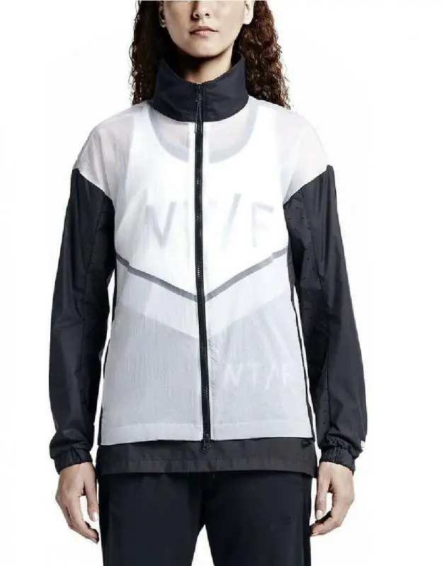 Nike Run Athletics Light Zipped Jacket - Black/ White