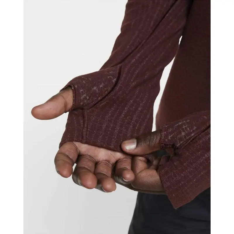 Nike Run Division Wooldorado Running Top/Futó Pulóver - Agyag Vörös - Image 2