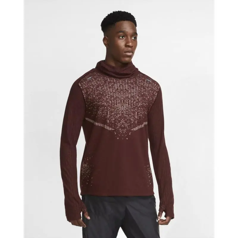 Nike Run Division Wooldorado Running Top/Futó Pulóver - Agyag Vörös