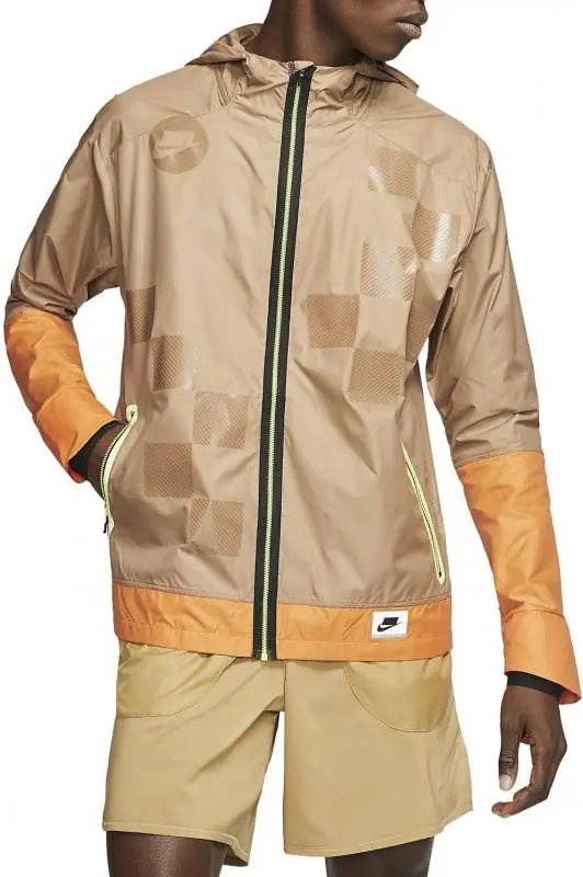 Nike Shield Flash Running Jacket - Beechtree/ Kumquat/ Black