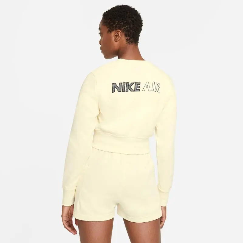 Nike Sportswear Air Fleece Crew/Pulóver - Kókusz/Fekete - Image 2