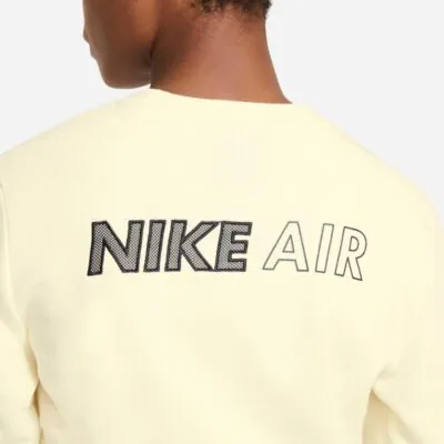 Nike Sportswear Air Fleece Crew - Coconut Milk/ Black - Image 3