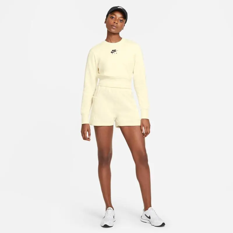 Nike Sportswear Air Fleece Crew/Pulóver - Kókusz/Fekete - Image 5