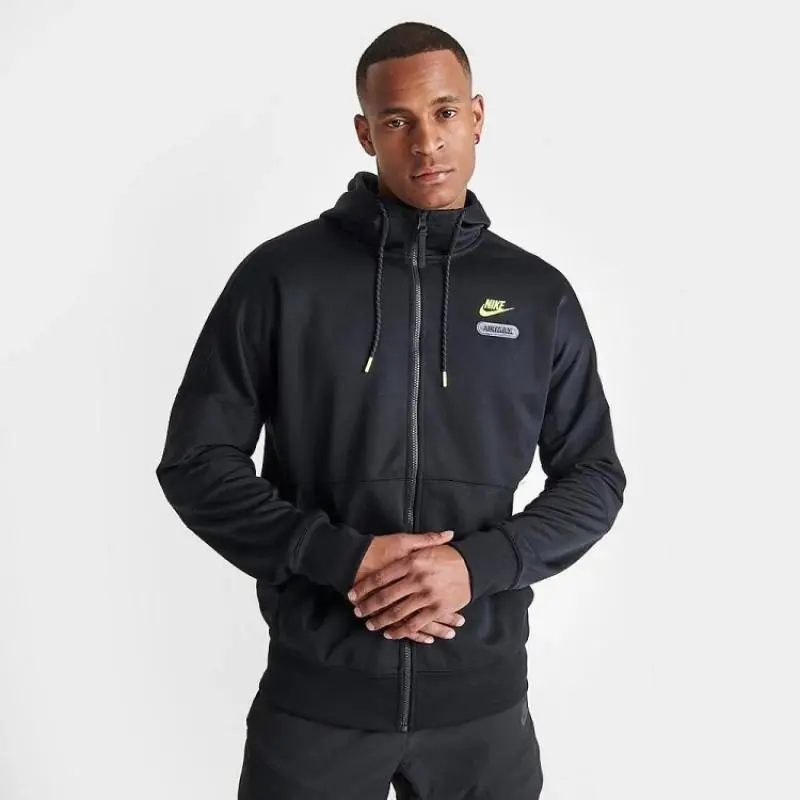 Nike Air Max Full-Zip Hoodie/Pulóver - Fekete/Neon