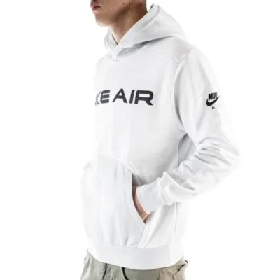 Nike Sportswear Air Pullover Fleece Hoodie - White - Image 3