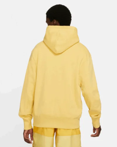 Nike Sportswear Classic Men's Fleece Hoodie Saturn Gold/Lemon Drop - Image 2