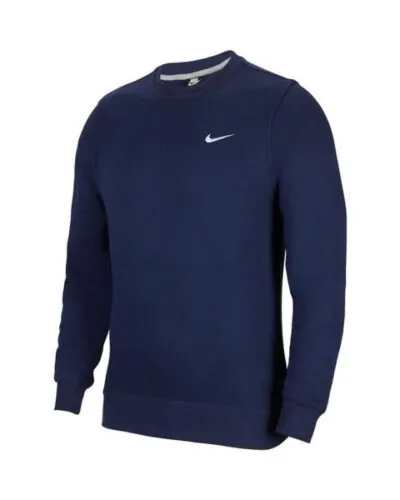 Nike Sportswear Club Fleece Crew Midnight Navy/White