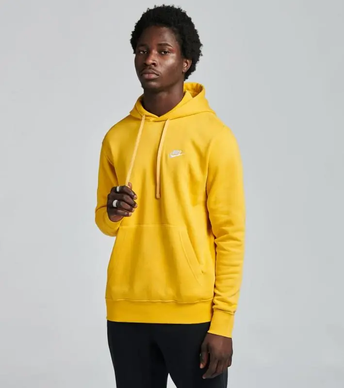 Nike Sportswear Club Fleece Hoodie/Pulóver - Nap Sárga/Fehér
