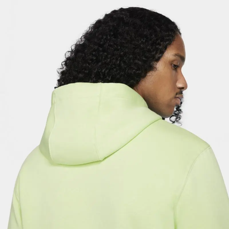 Nike Sportswear Club Fleece Pullover Hoodie/Pulóver - Lime Zöld/Fehér - Image 4