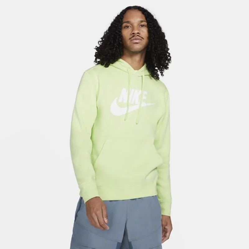Nike Sportswear Club Fleece Pullover Hoodie/Pulóver - Lime Zöld/Fehér
