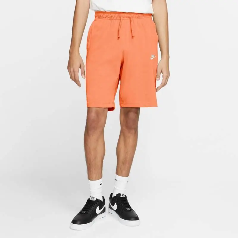 Nike Sportswear Club Fleece Shorts - Orange Trance/ White - Image 2