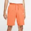 Nike Sportswear Club Fleece Shorts - Orange Trance/ White - Image 3