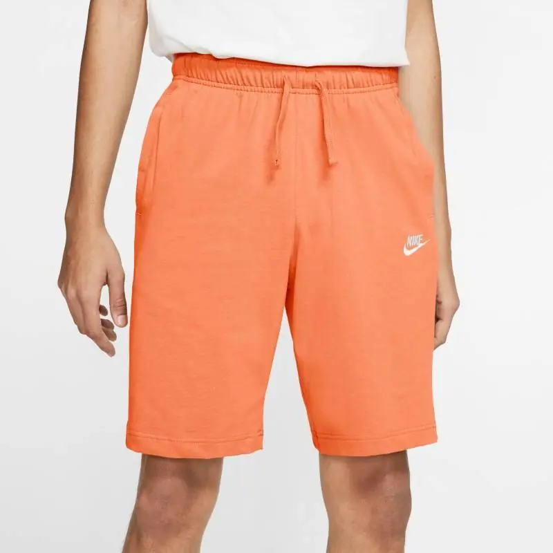 Nike Sportswear Club Fleece Shorts - Orange Trance/ White - Image 3