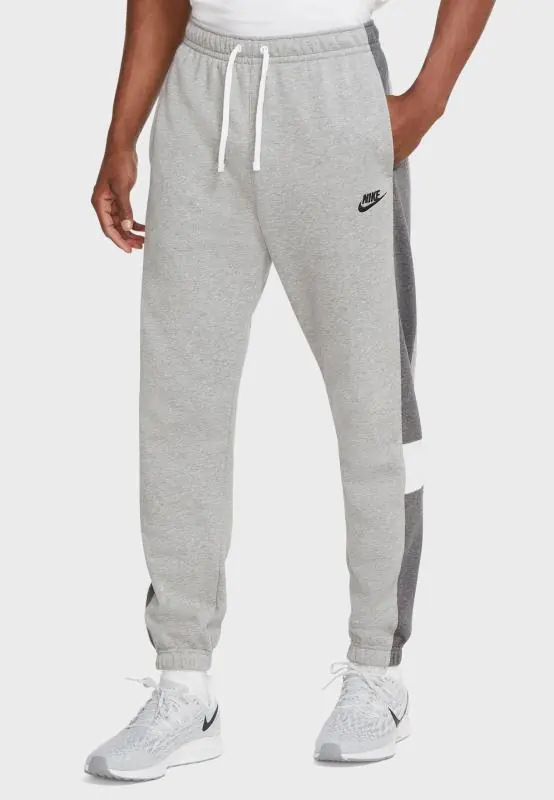 Nike Sportswear Color Block Sweatpants - Grey Heather