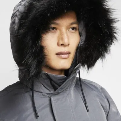 Nike Sportswear Down-Fill Hooded Parka - Dark Grey/ Anthracite/ Black - Image 4