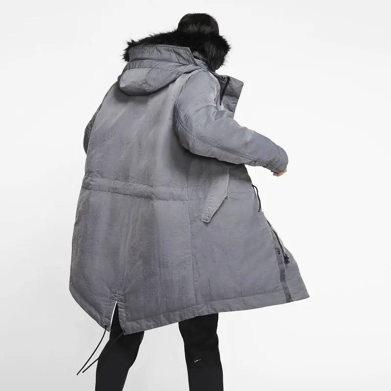 Nike Sportswear Down-Fill Hooded Parka - Dark Grey/ Anthracite/ Black - Image 5