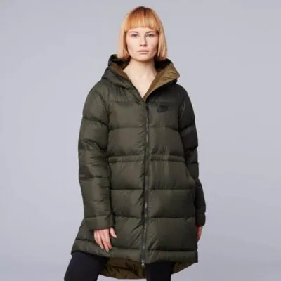 Nike Sportswear Down Fill Reversible Parka Jacket - Sequoia/ Olive Cannvas/ Black