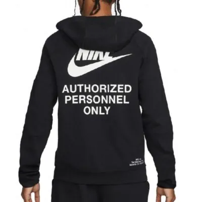 Nike Sportswear Fleece Full-Zip Hoodie Black - Image 2