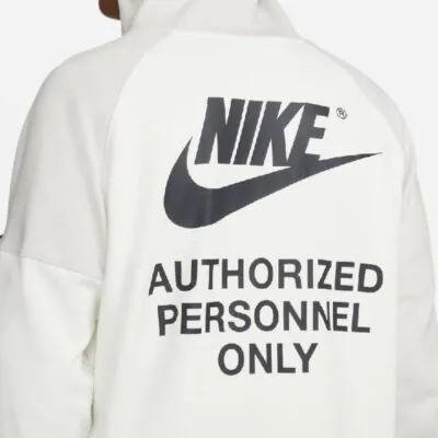 Nike Sportswear Fleece Full-Zip Hoodie Light Bone - Image 2