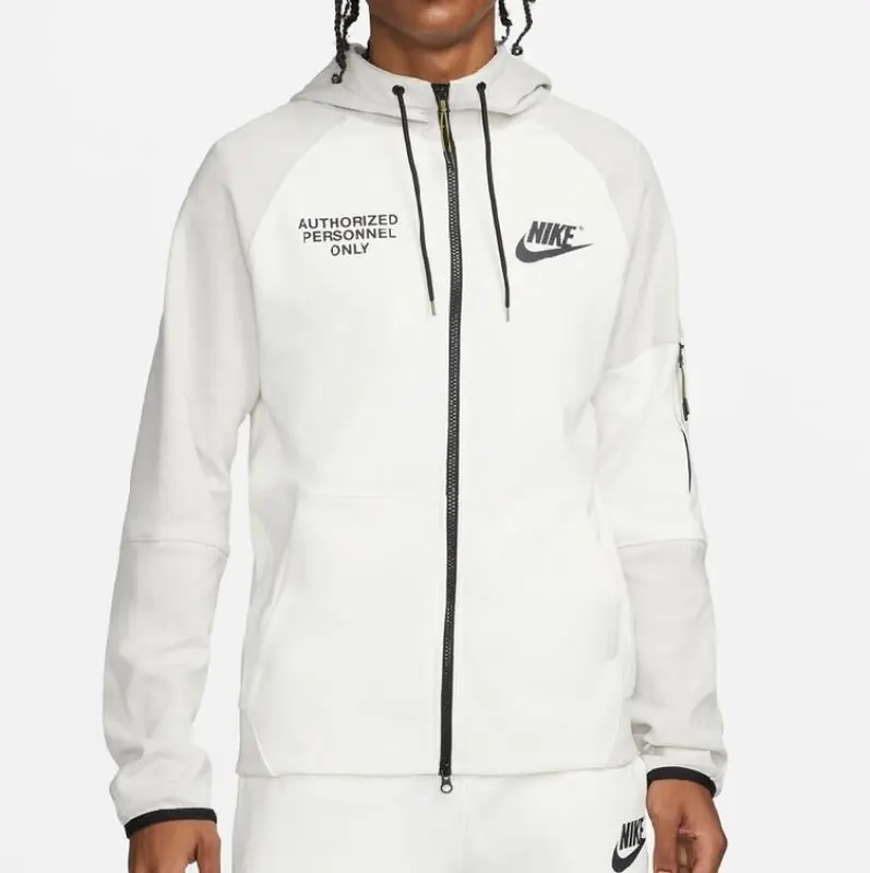 Nike Sportswear Fleece Full-Zip Hoodie/Cipzáros Pulóver - Fehér