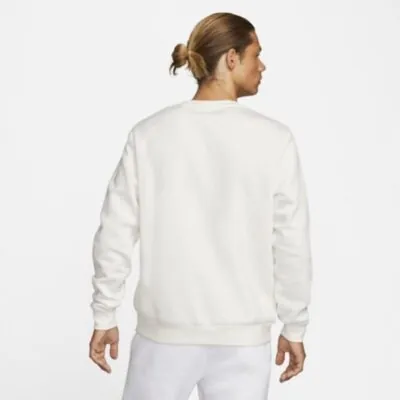 Nike Sportswear Fleece Sweatshirt - Sail/ Dark Grey Heather/ Black/ Black - Image 3