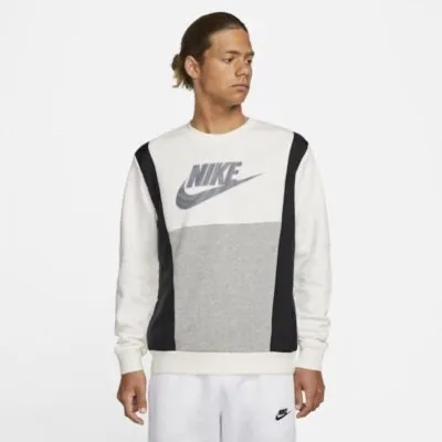 Nike Sportswear Fleece Sweatshirt - Sail/ Dark Grey Heather/ Black/ Black
