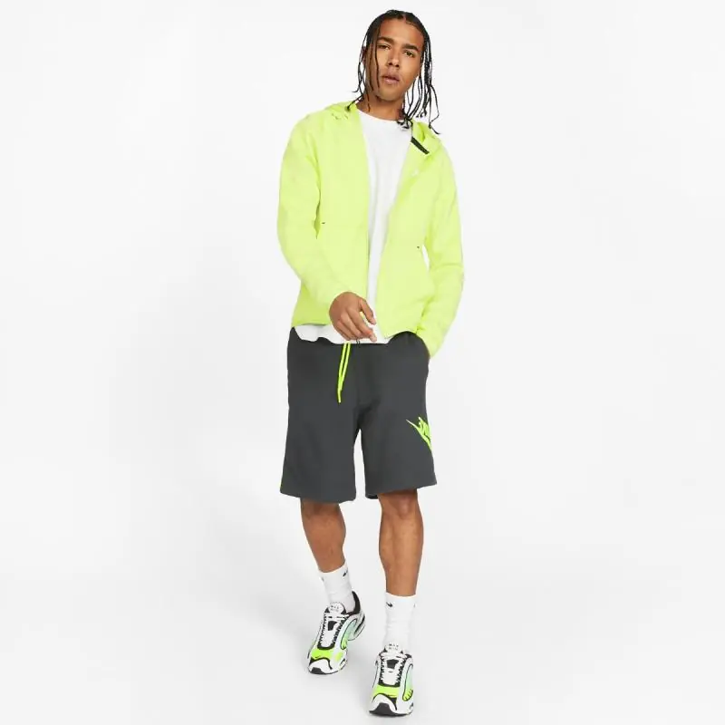 Nike Sportswear Frenc Terry Shorts - Dark Smoke Grey/ Volt/ Volt - Image 5