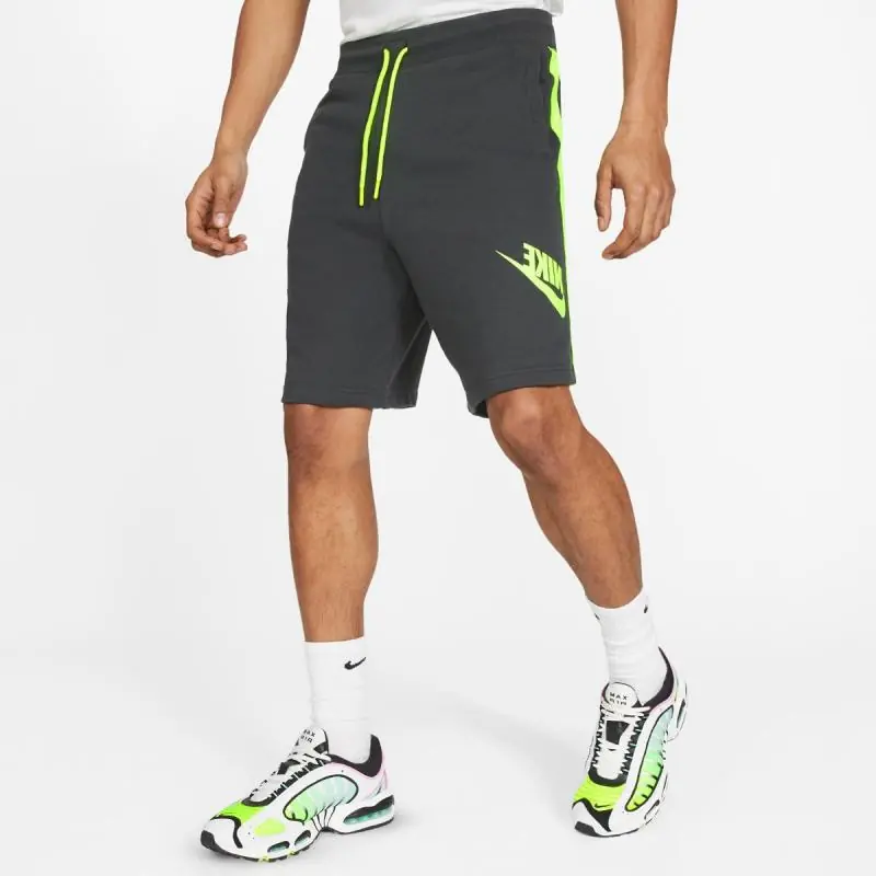 Nike Sportswear Frenc Terry Shorts - Dark Smoke Grey/ Volt/ Volt