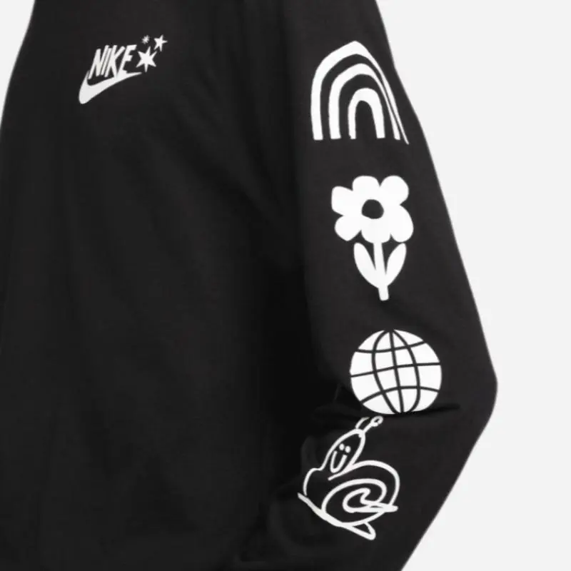 Nike Have a Nice Day Long Sleeve T-Shirt/Hosszú Ujjú Póló - Fekete/Fehér - Image 2