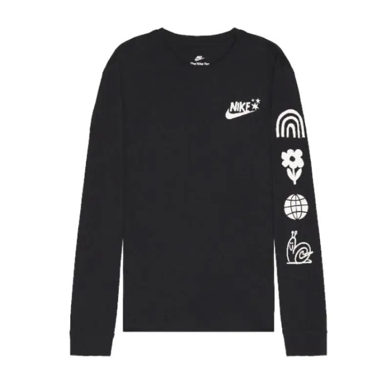 Nike Have a Nice Day Long Sleeve T-Shirt/Hosszú Ujjú Póló - Fekete/Fehér