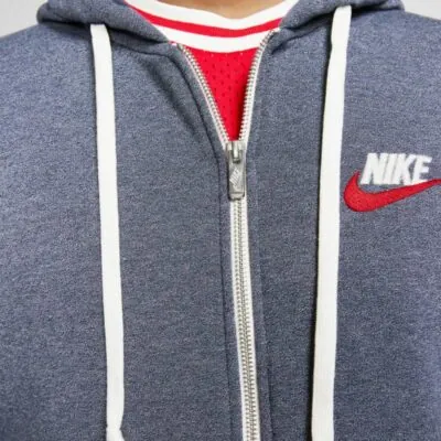 Nike Sportswear Heritage Full-Zip Hoodie - Midnight Navy/ Heather - Image 2