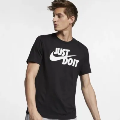 Nike Sportswear Just Do It Swoosh T-Shirt Black - Image 3
