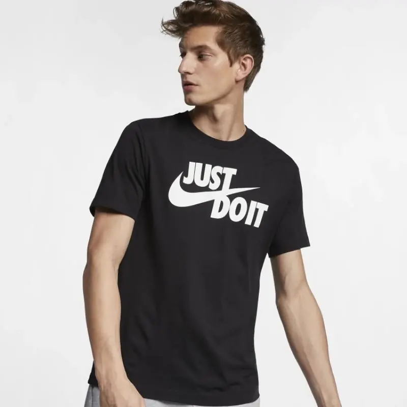 Nike Sportswear Just Do It Swoosh T-Shirt Black - Image 3