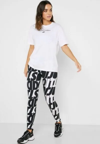Nike Sportswear Leg-A-See Aop Jdi Leggings - Black/ White - Image 2
