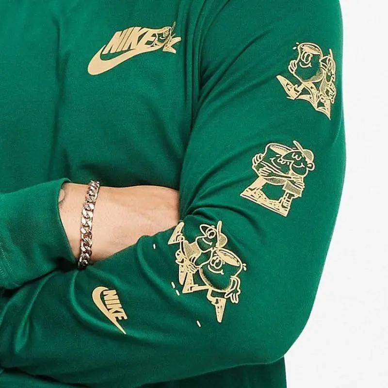 Nike Sportswear Long-Sleeve T-Shirt/Hosszú Ujjú Póló - Sötét Zöld - Image 2
